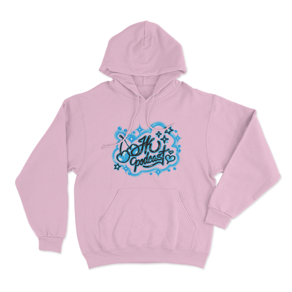 Jk Graffiti Unisex Hoodie Pink Jk Graffiti Unisex Hoodie Pink
