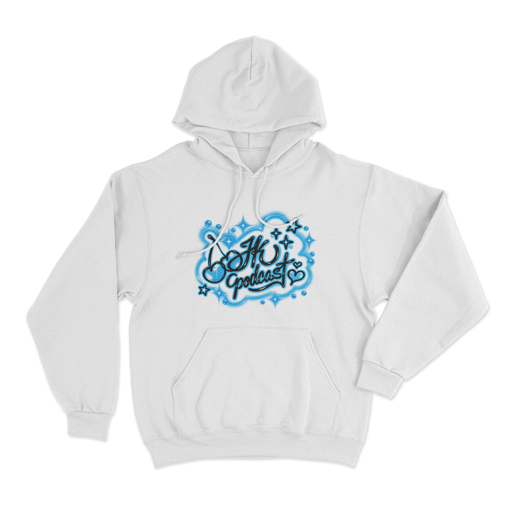 Jk Graffiti Unisex Hoodie White Jk Graffiti Unisex Hoodie White