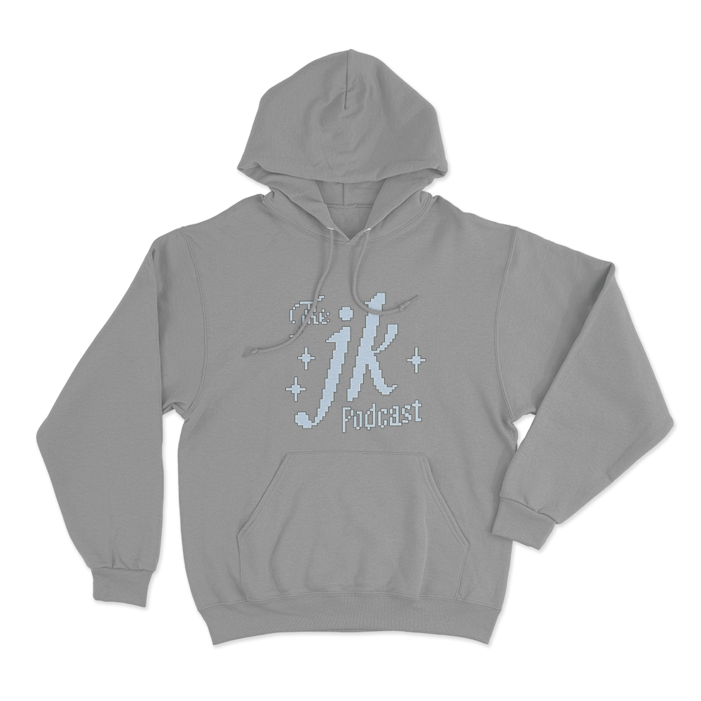 Jk Podcast Logo Unisex Hoodie Grey Jk Podcast Logo Unisex Hoodie Grey