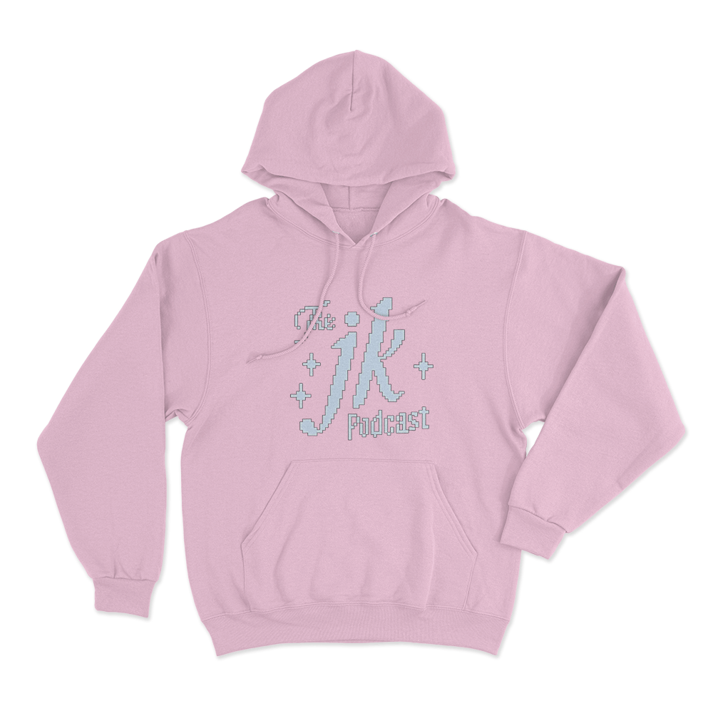 Jk Podcast Logo Unisex Hoodie Pink Jk Podcast Logo Unisex Hoodie Pink