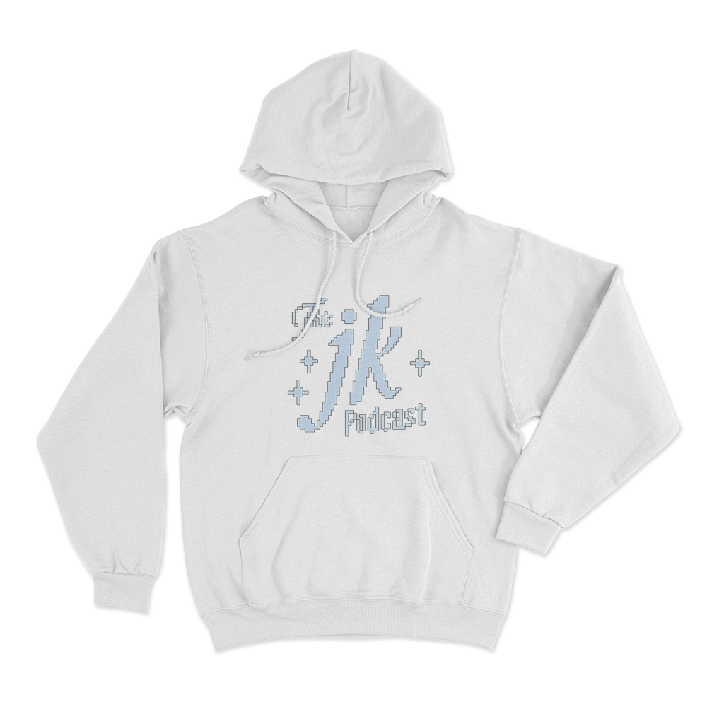 Jk Podcast Logo Unisex Hoodie White Jk Podcast Logo Unisex Hoodie White