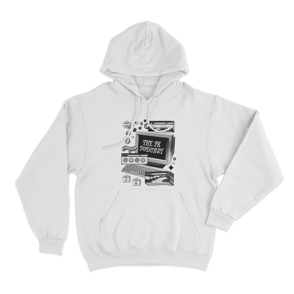 Jk Podcast Unisex Hoodie White Jk Podcast Unisex Hoodie White